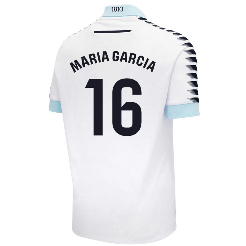 Danxen Kid Maria García Fernández #16 White Blue Away Jersey 2024/25 T-Shirt