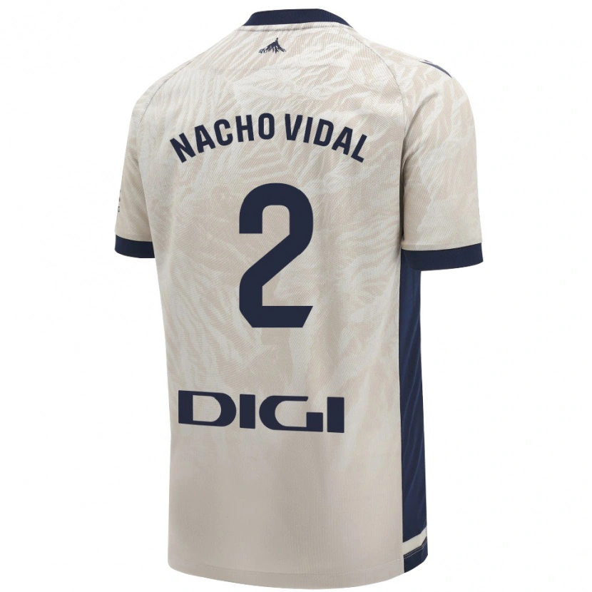 Danxen Kid Nacho Vidal #2 Light Gray Away Jersey 2024/25 T-Shirt