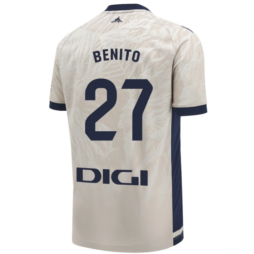 Danxen Kid Iker Benito #27 Light Gray Away Jersey 2024/25 T-Shirt