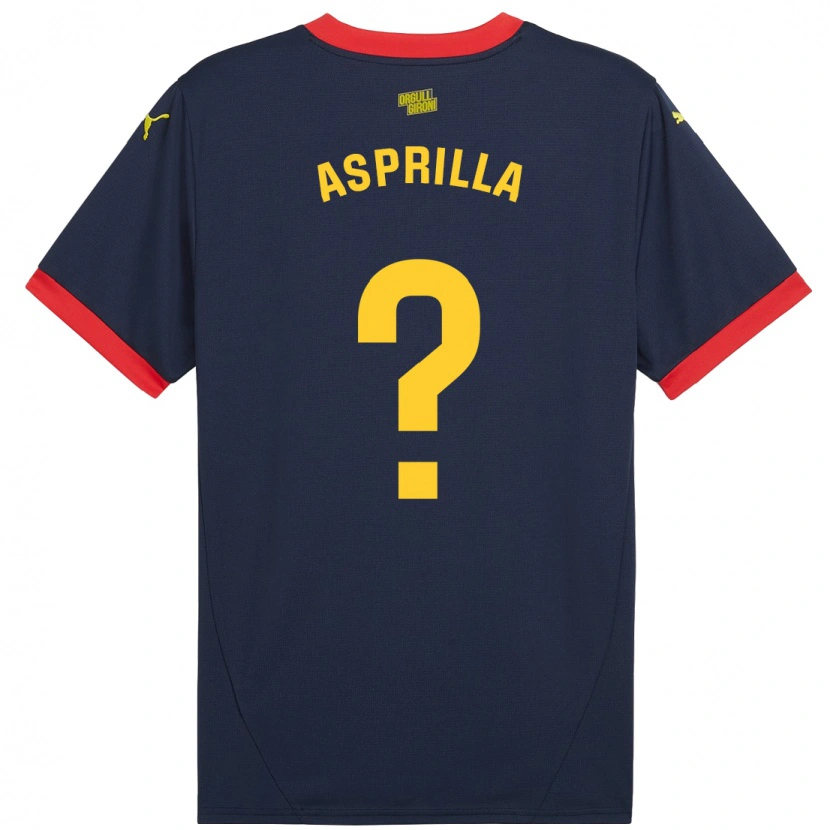 Danxen Kid Yáser Asprilla #0 Navy Red Away Jersey 2024/25 T-Shirt