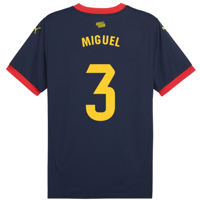 Danxen Kid Miguel Gutiérrez #3 Navy Red Away Jersey 2024/25 T-Shirt