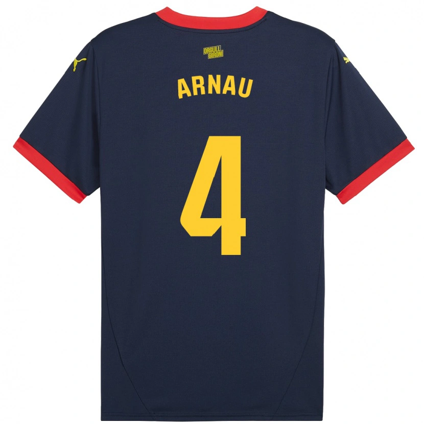 Danxen Kid Arnau Martínez #4 Navy Red Away Jersey 2024/25 T-Shirt