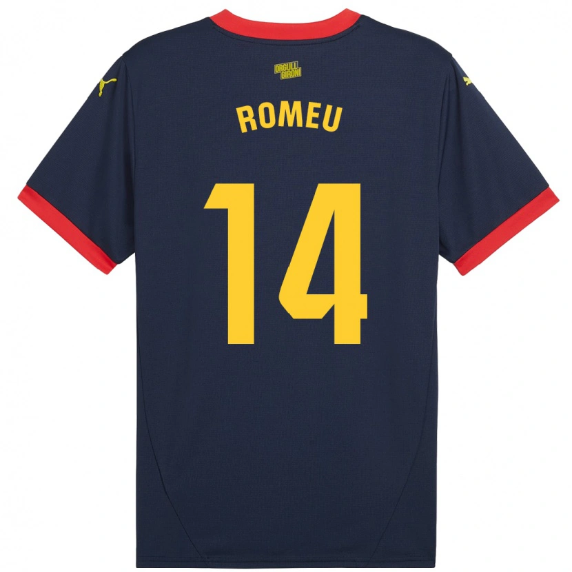 Danxen Kid Oriol Romeu #14 Navy Red Away Jersey 2024/25 T-Shirt