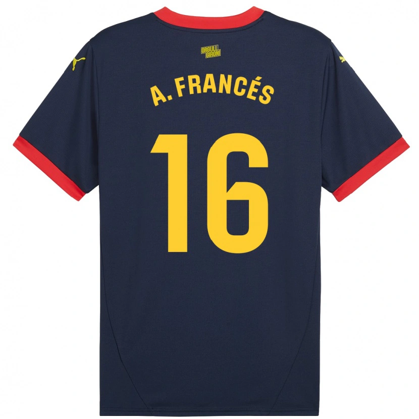 Danxen Kid Alejandro Francés #16 Navy Red Away Jersey 2024/25 T-Shirt