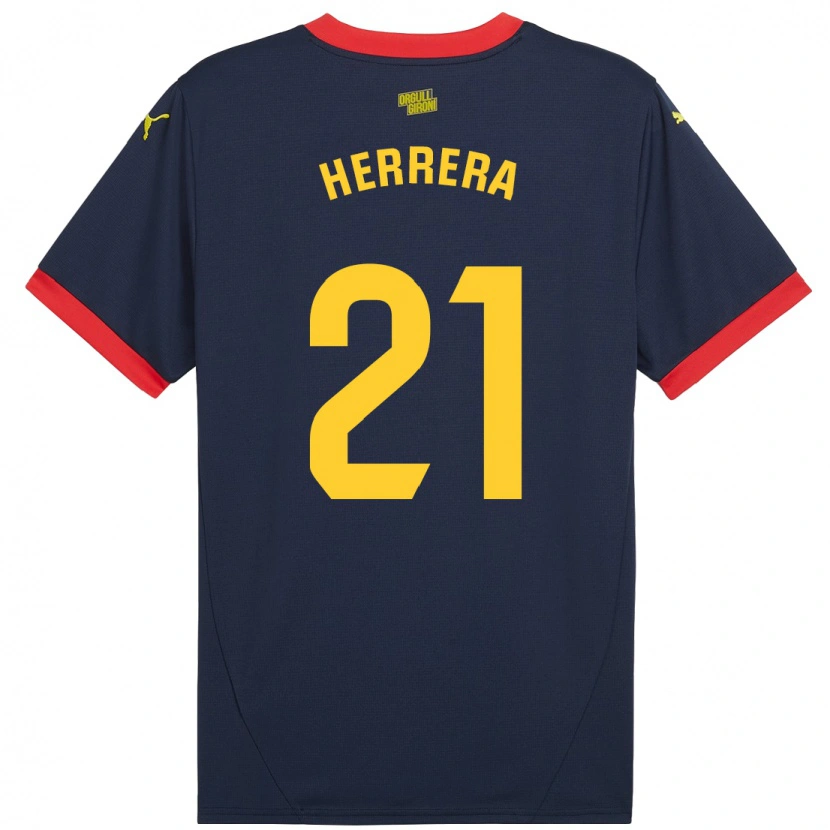 Danxen Kid Yangel Herrera #21 Navy Red Away Jersey 2024/25 T-Shirt