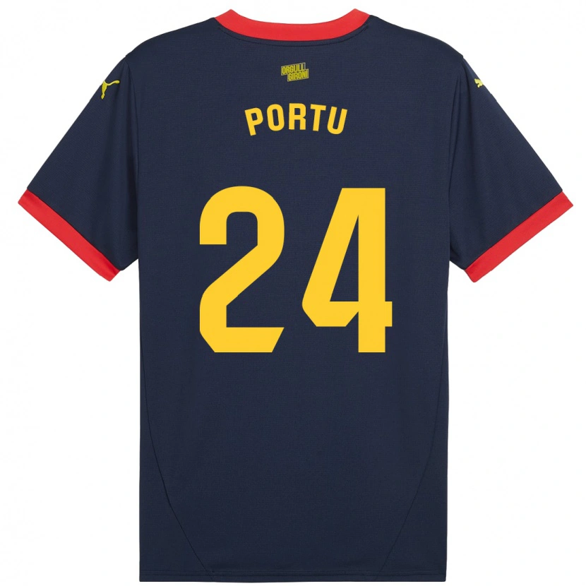 Danxen Kid Portu #24 Navy Red Away Jersey 2024/25 T-Shirt