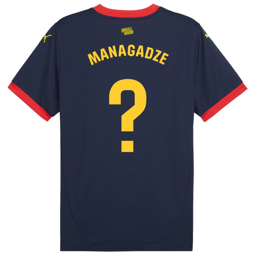 Danxen Kid Luka Managadze #0 Navy Red Away Jersey 2024/25 T-Shirt