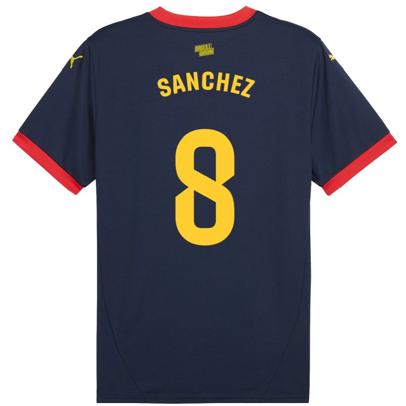 Danxen Kid Miguel Ángel Sánchez #8 Navy Red Away Jersey 2024/25 T-Shirt