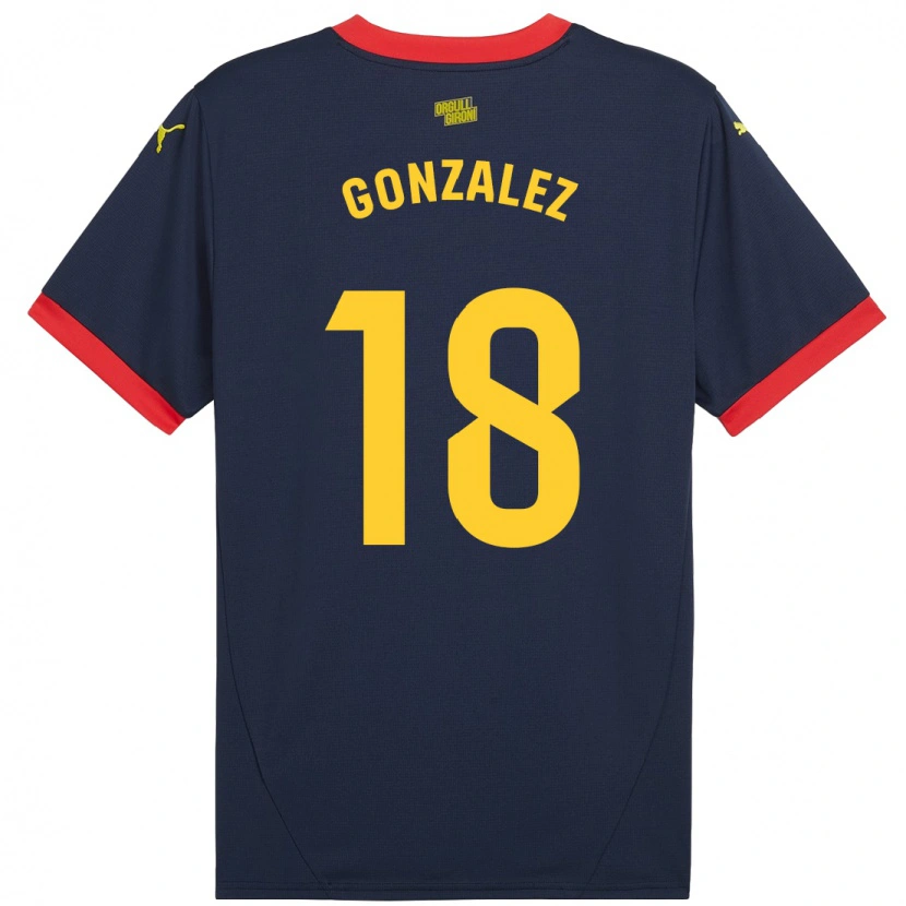 Danxen Kid Gerard González #18 Navy Red Away Jersey 2024/25 T-Shirt