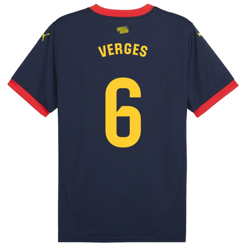 Danxen Kid Mar Vergés #6 Navy Red Away Jersey 2024/25 T-Shirt