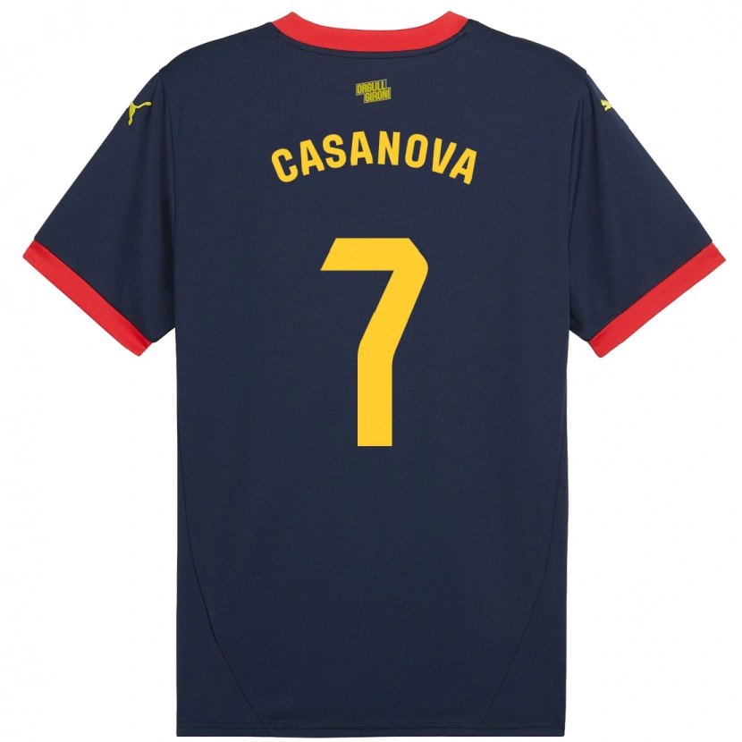 Danxen Kid Àstrid Casanova #7 Navy Red Away Jersey 2024/25 T-Shirt