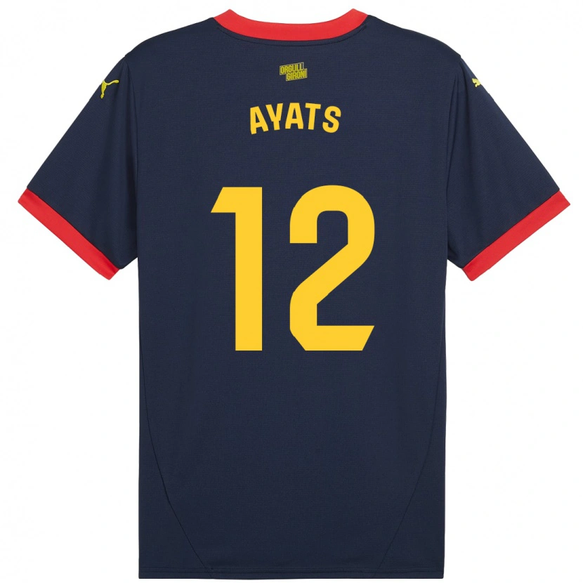 Danxen Kid Mònica Ayats #12 Navy Red Away Jersey 2024/25 T-Shirt