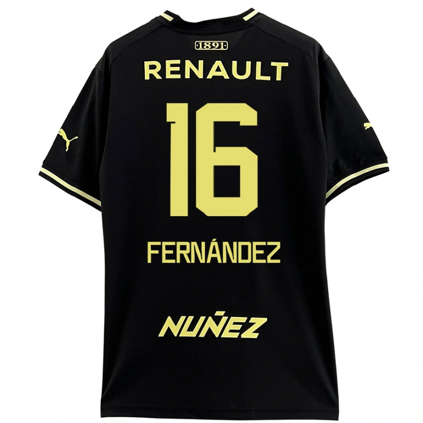 Danxen Kid Adrián Fernández #16 Black Yellow Away Jersey 2024/25 T-Shirt