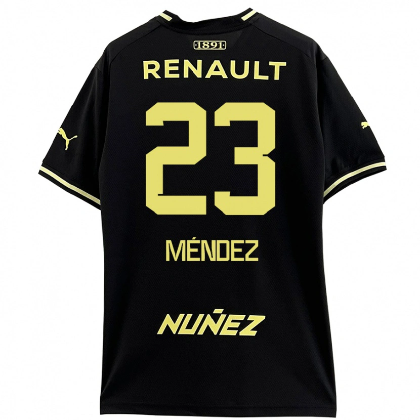 Danxen Kid Javier Méndez #23 Black Yellow Away Jersey 2024/25 T-Shirt