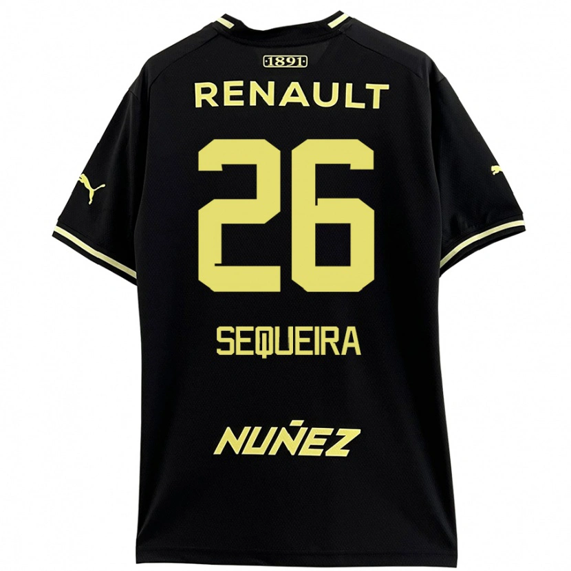 Danxen Kid Leonardo Sequeira #26 Black Yellow Away Jersey 2024/25 T-Shirt