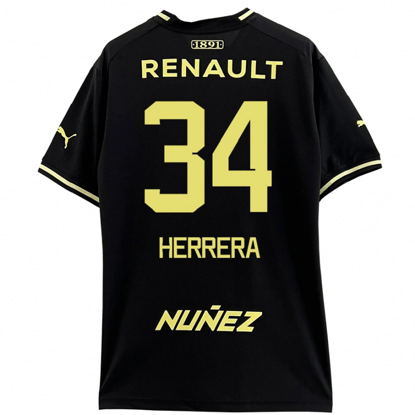 Danxen Kid Nahuel Herrera #34 Black Yellow Away Jersey 2024/25 T-Shirt