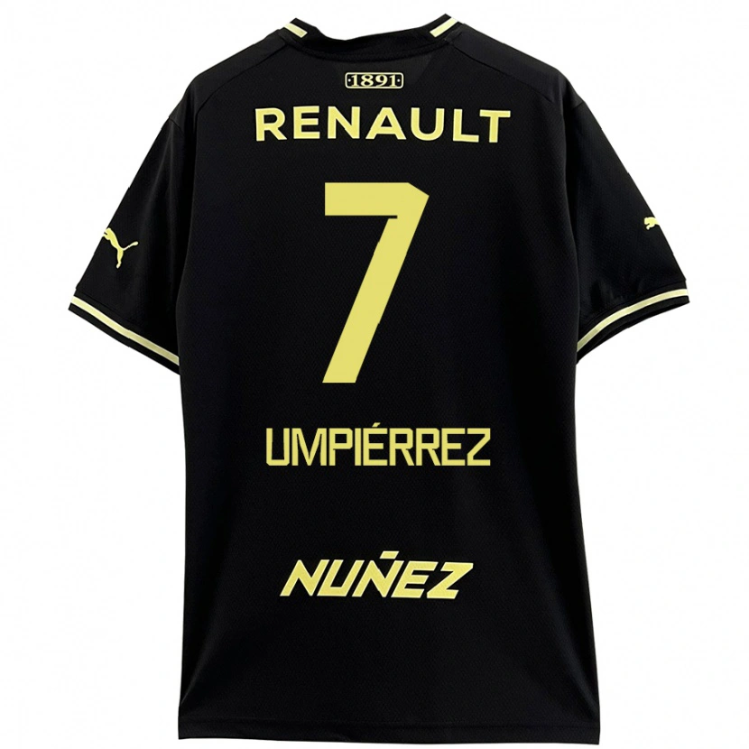 Danxen Kid Leandro Umpiérrez #7 Black Yellow Away Jersey 2024/25 T-Shirt