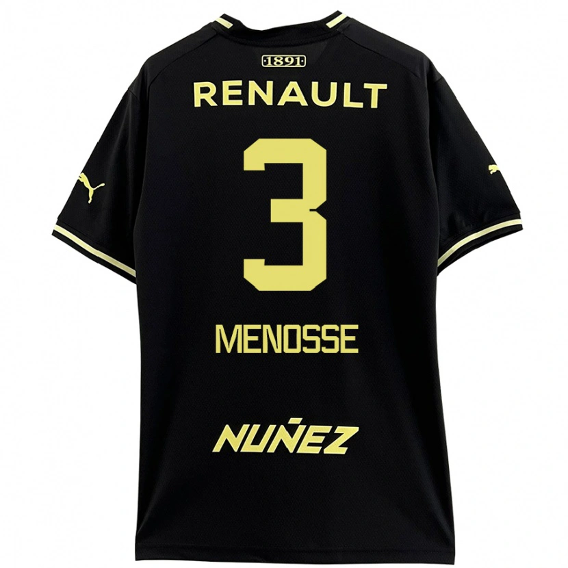 Danxen Kid Hernán Menosse #3 Black Yellow Away Jersey 2024/25 T-Shirt