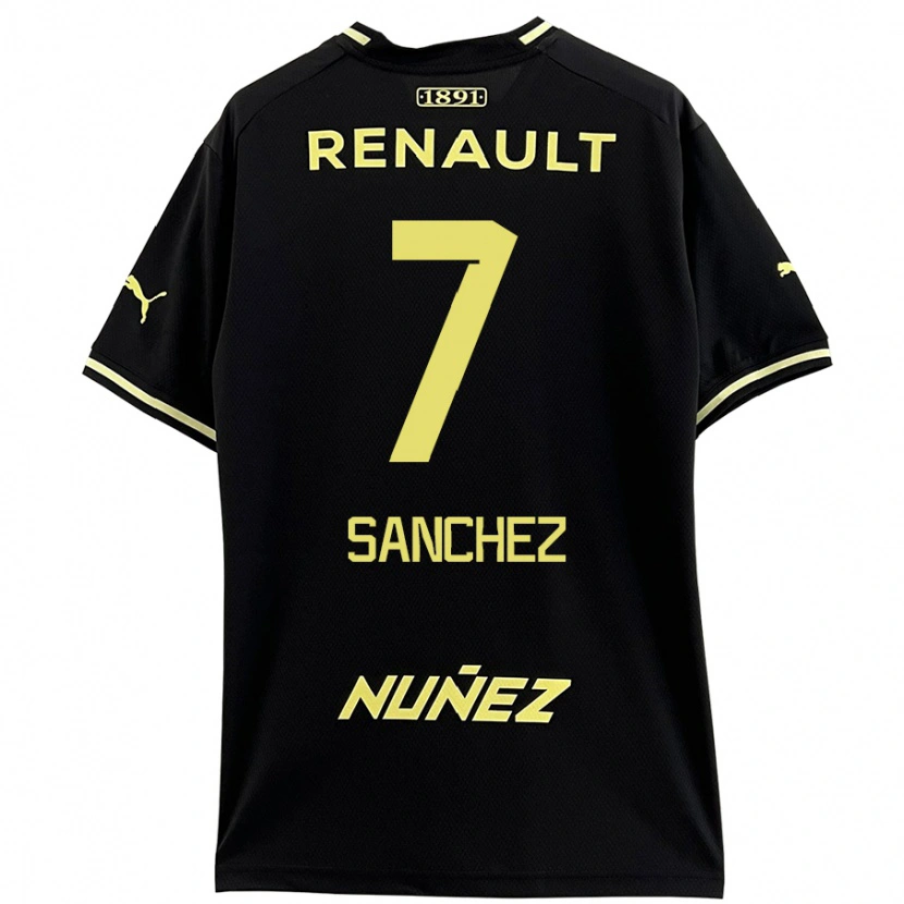 Danxen Kid Carlos Sánchez #7 Black Yellow Away Jersey 2024/25 T-Shirt