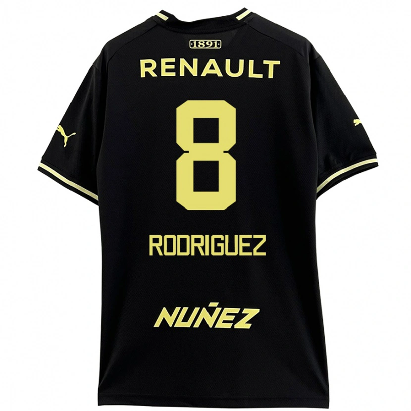 Danxen Kid Sebastián Rodríguez #8 Black Yellow Away Jersey 2024/25 T-Shirt