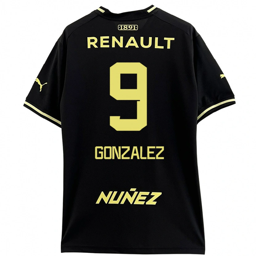 Danxen Kid Franco González #9 Black Yellow Away Jersey 2024/25 T-Shirt