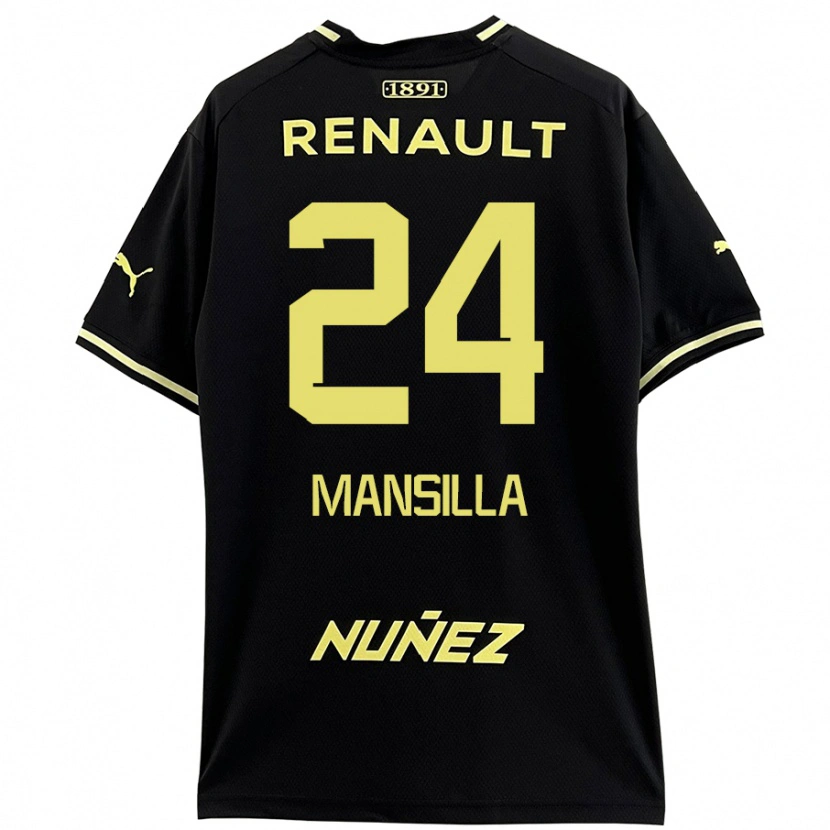 Danxen Kid Brian Mansilla #24 Black Yellow Away Jersey 2024/25 T-Shirt