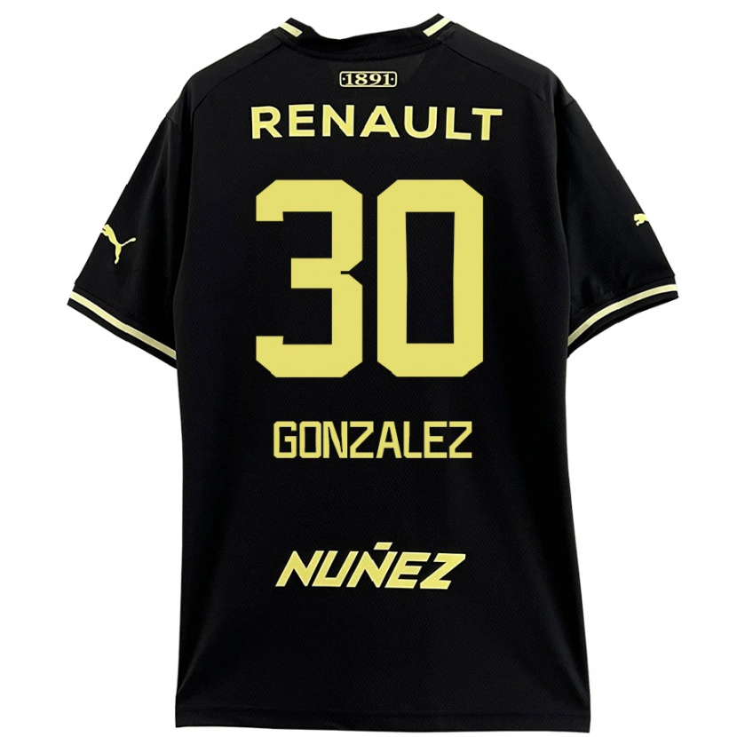 Danxen Kid Ángel González #30 Black Yellow Away Jersey 2024/25 T-Shirt