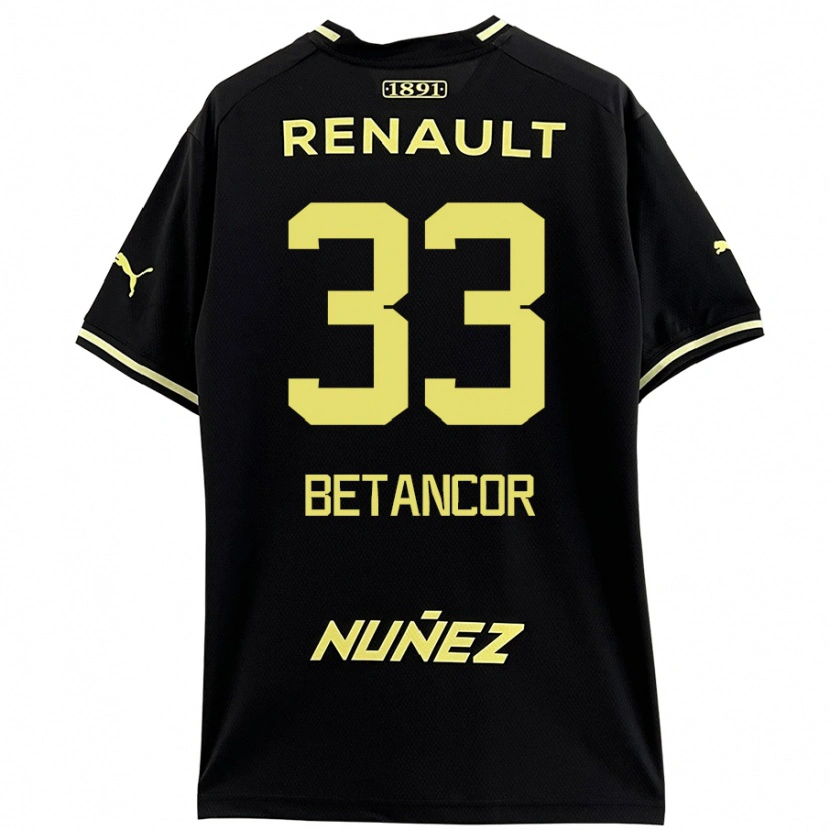 Danxen Kid Bruno Betancor #33 Black Yellow Away Jersey 2024/25 T-Shirt