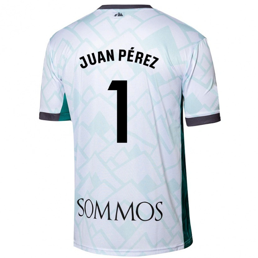 Danxen Kid Juan Pérez #1 White Green Away Jersey 2024/25 T-Shirt