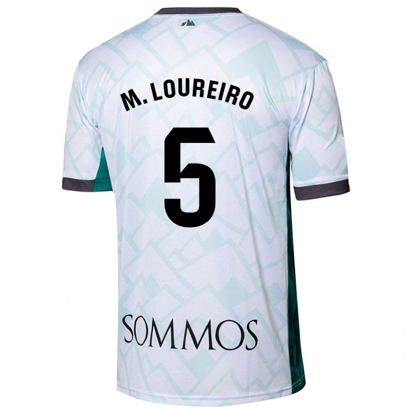 Danxen Kid Miguel Loureiro #5 White Green Away Jersey 2024/25 T-Shirt