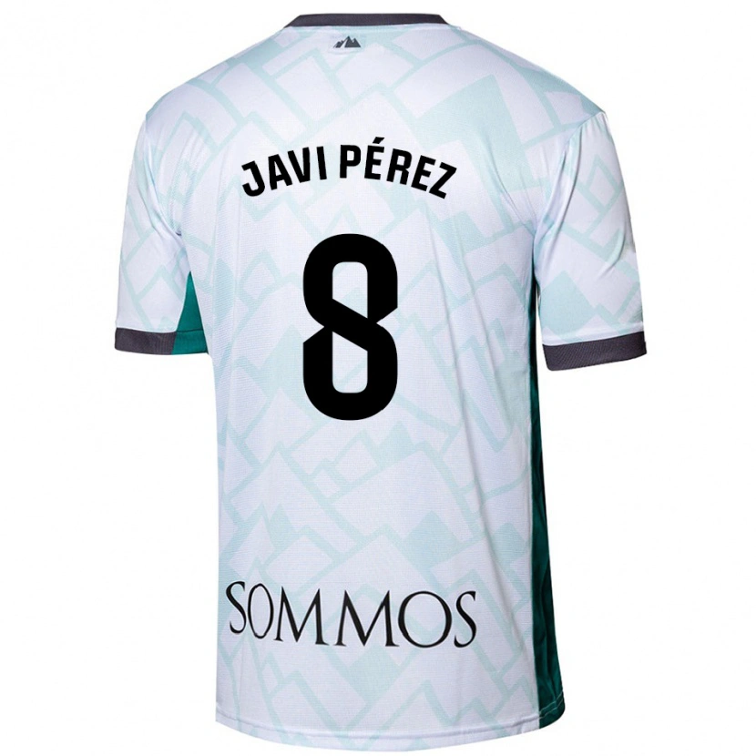 Danxen Kid Javi Pérez #8 White Green Away Jersey 2024/25 T-Shirt