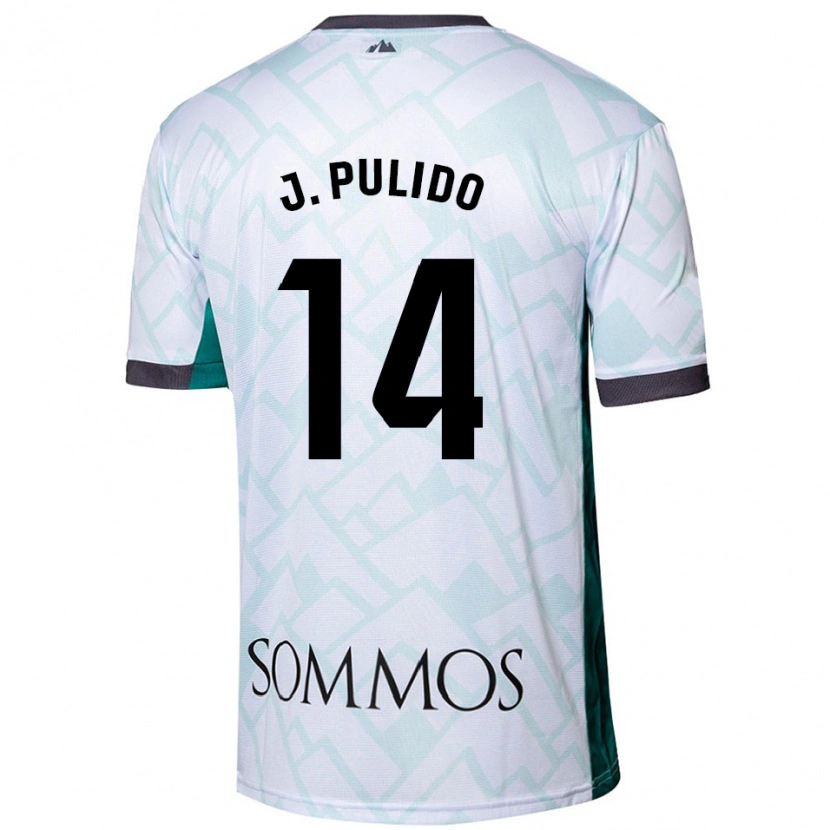 Danxen Kid Jorge Pulido #14 White Green Away Jersey 2024/25 T-Shirt