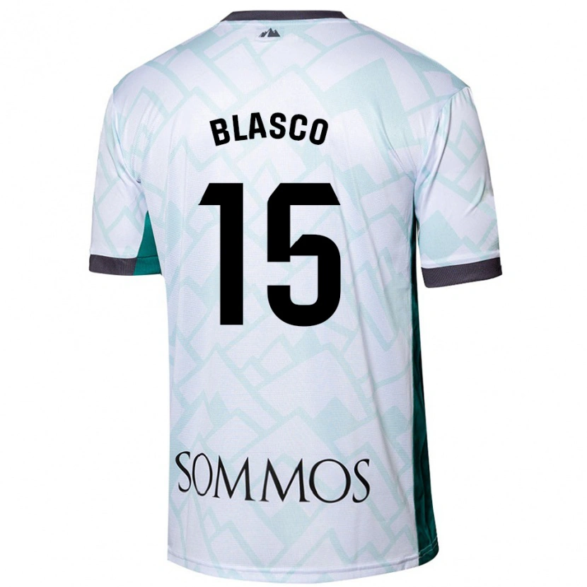 Danxen Kid Jérémy Blasco #15 White Green Away Jersey 2024/25 T-Shirt