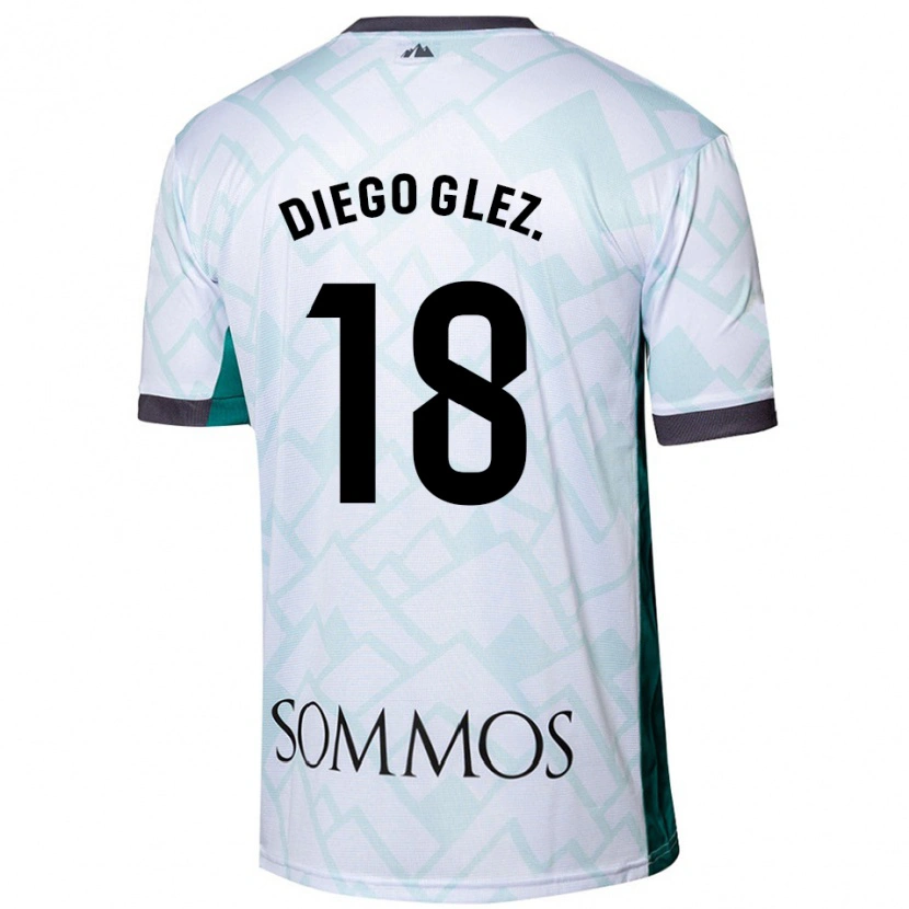 Danxen Kid Diego González #18 White Green Away Jersey 2024/25 T-Shirt