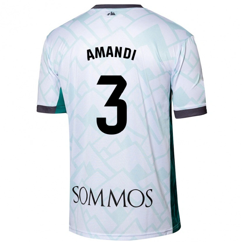 Danxen Kid Iván Amandi #3 White Green Away Jersey 2024/25 T-Shirt