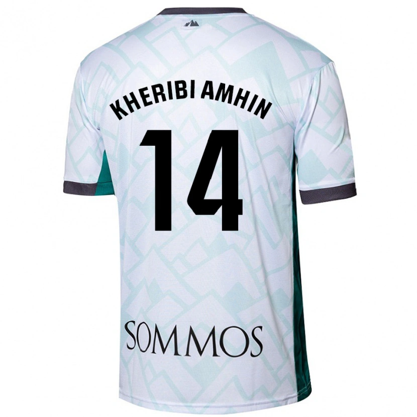 Danxen Kid Nabil Kheribi Amhin #14 White Green Away Jersey 2024/25 T-Shirt