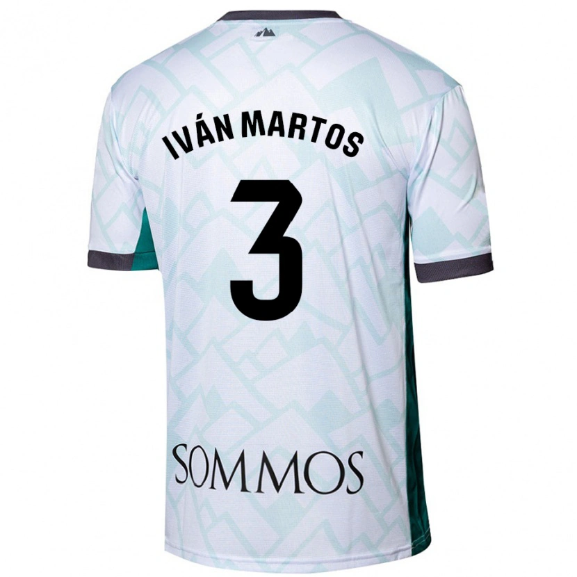 Danxen Kid Iván Martos #3 White Green Away Jersey 2024/25 T-Shirt