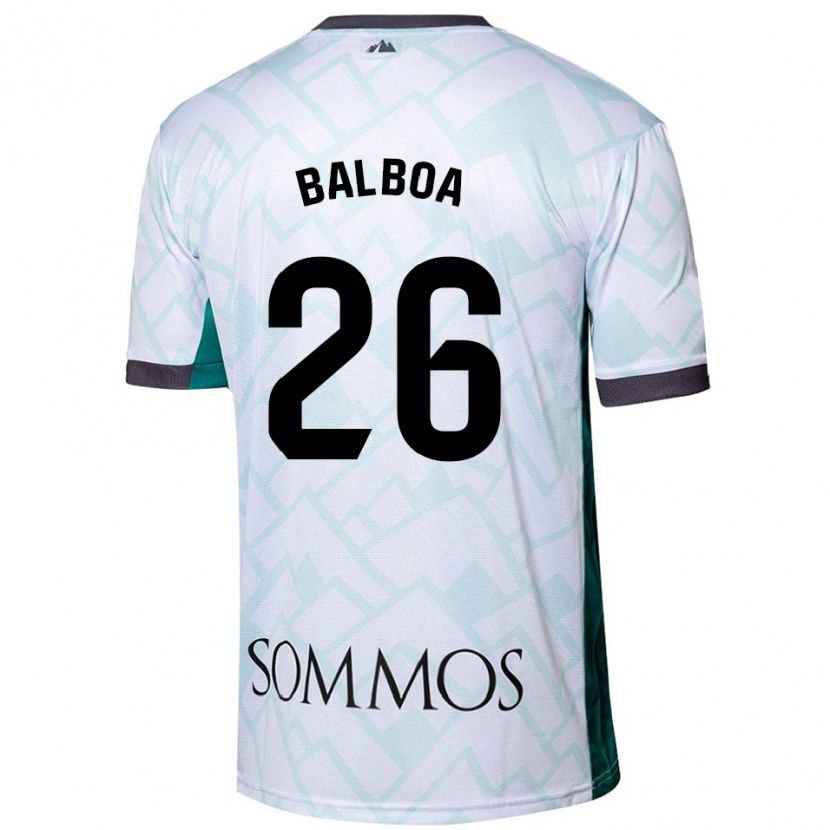 Danxen Kid Álex Balboa #26 White Green Away Jersey 2024/25 T-Shirt