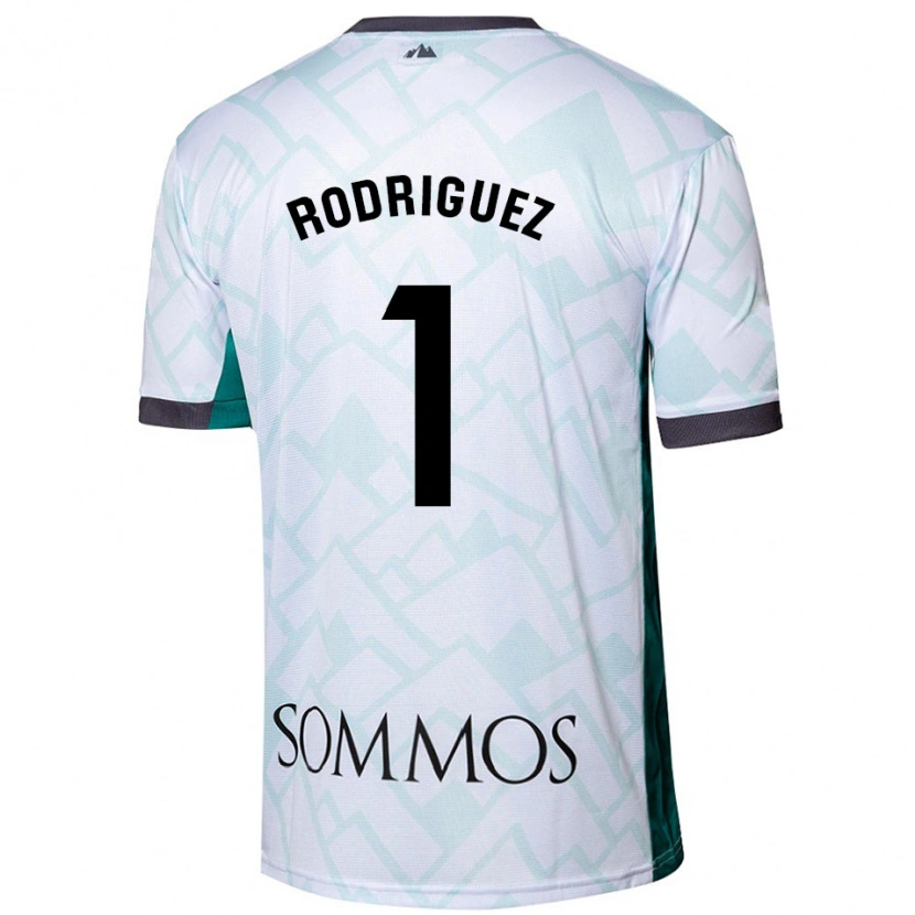 Danxen Kid Nuria Rodríguez #1 White Green Away Jersey 2024/25 T-Shirt