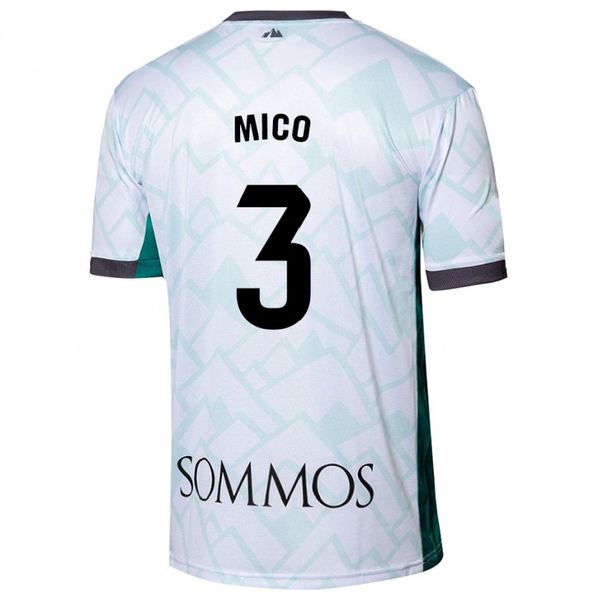 Danxen Kid Sara Micó #3 White Green Away Jersey 2024/25 T-Shirt