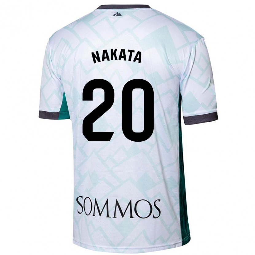 Danxen Kid Yuki Nakata #20 White Green Away Jersey 2024/25 T-Shirt