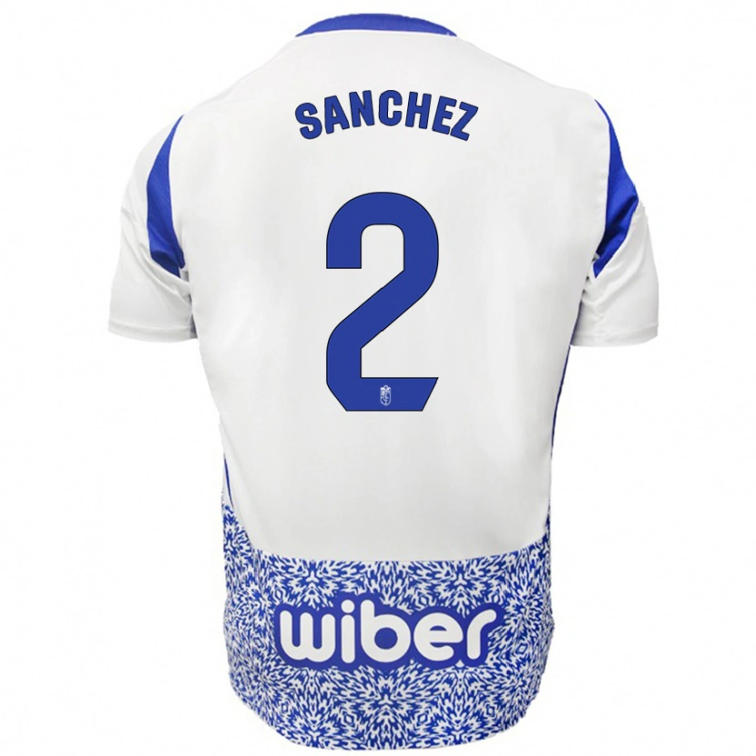 Danxen Kid Rubén Sánchez #2 White Blue Away Jersey 2024/25 T-Shirt