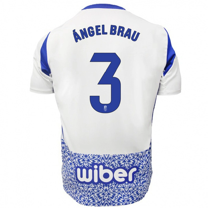 Danxen Kid Miguel Ángel Brau #3 White Blue Away Jersey 2024/25 T-Shirt