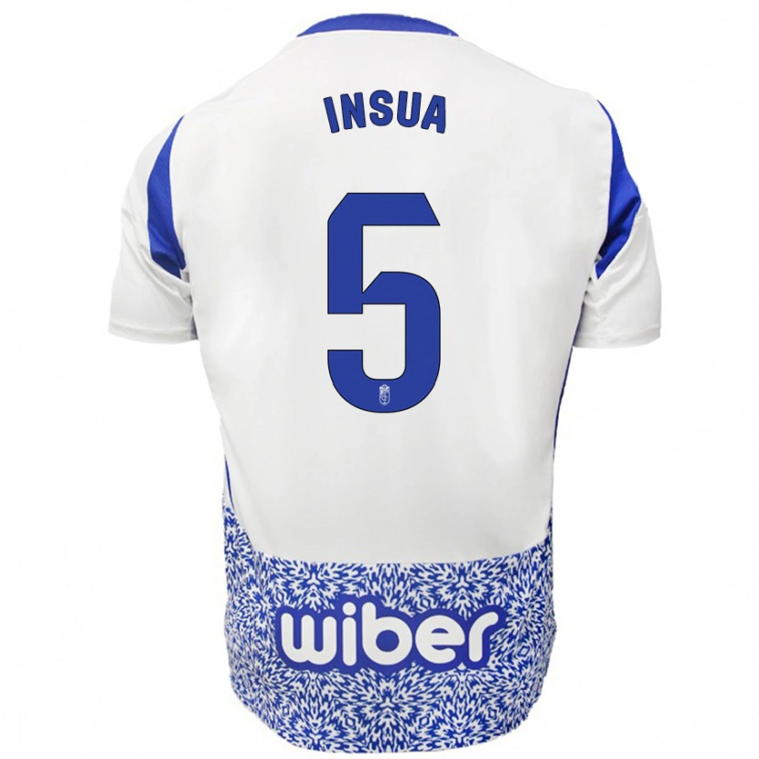 Danxen Kid Pablo Insua #5 White Blue Away Jersey 2024/25 T-Shirt