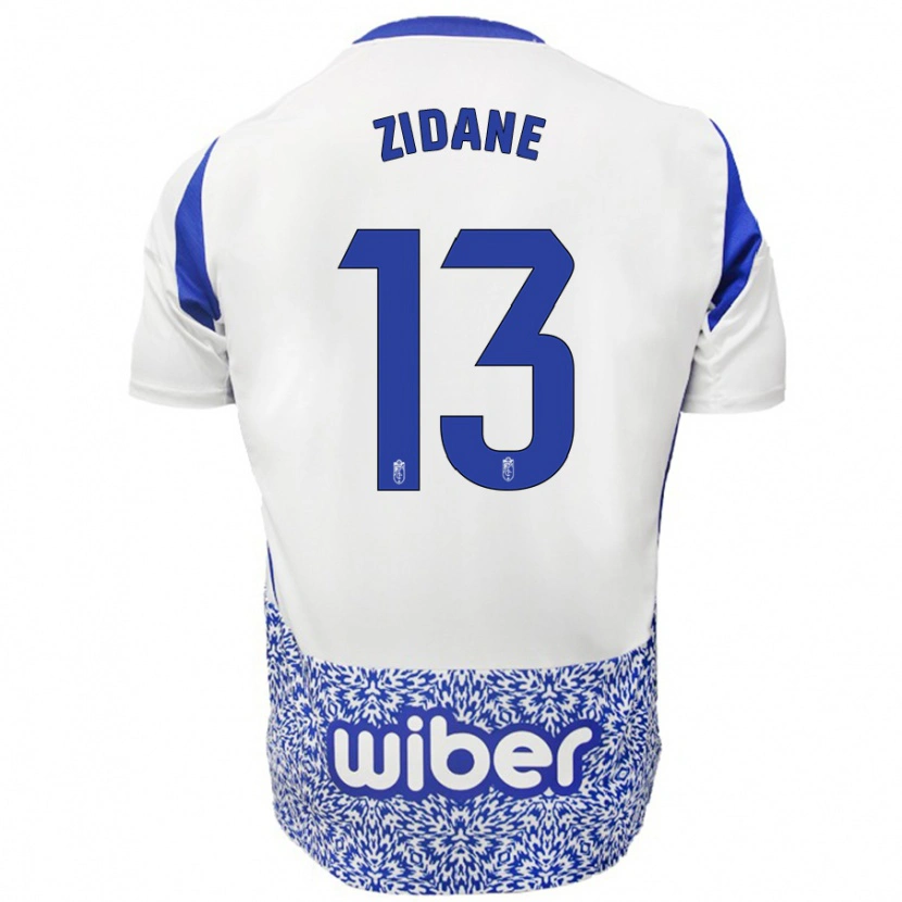 Danxen Kid Luca Zidane #13 White Blue Away Jersey 2024/25 T-Shirt