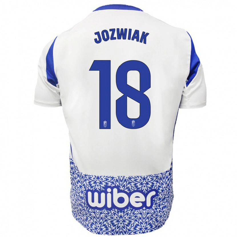 Danxen Kid Kamil Jóźwiak #18 White Blue Away Jersey 2024/25 T-Shirt