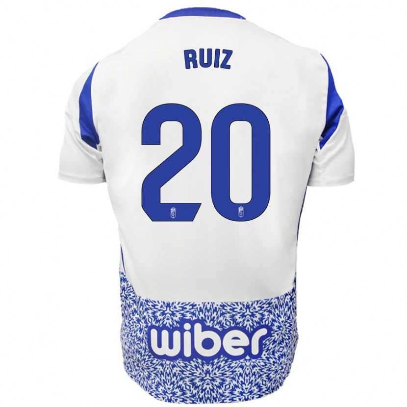 Danxen Kid Sergio Ruiz #20 White Blue Away Jersey 2024/25 T-Shirt