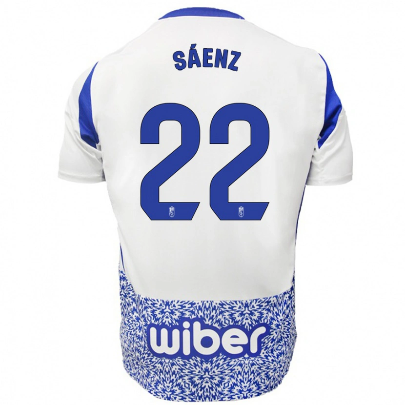 Danxen Kid Pablo Sáenz #22 White Blue Away Jersey 2024/25 T-Shirt