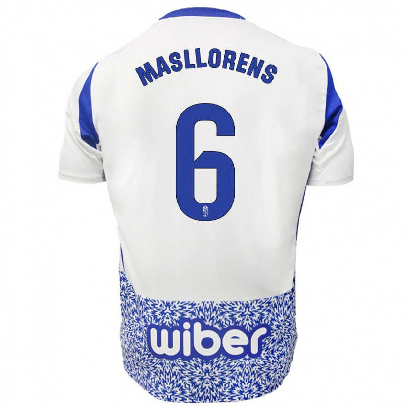 Danxen Kid José Masllorens #6 White Blue Away Jersey 2024/25 T-Shirt