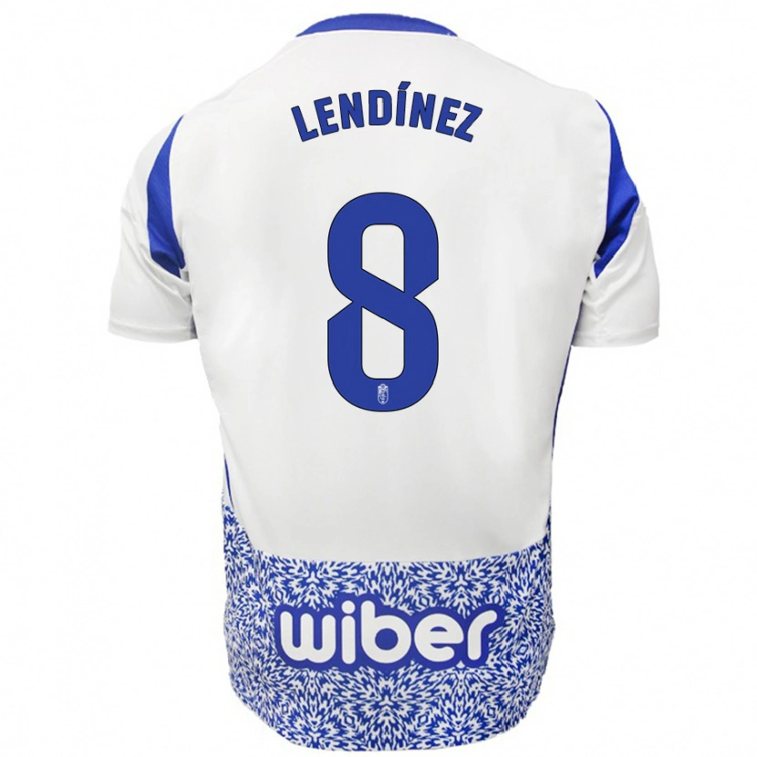 Danxen Kid Juanma Lendínez #8 White Blue Away Jersey 2024/25 T-Shirt